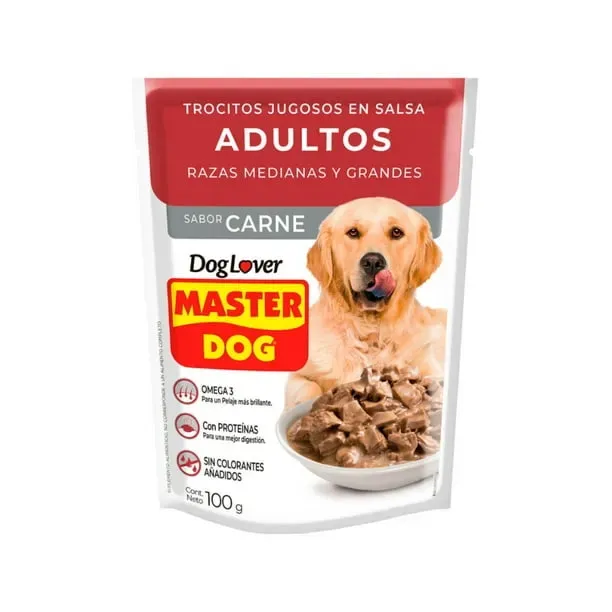 Imagen de Alimento húmedo perro Adulto Master Dog sabor carne 100 g