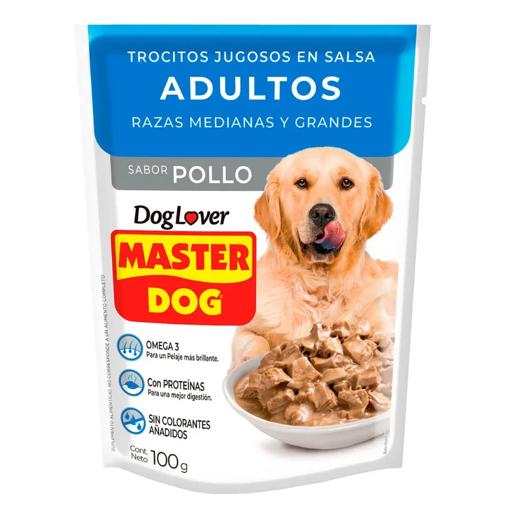 Imagen de Alimento húmedo perro Adulto Master Dog sabor pollo 100 g