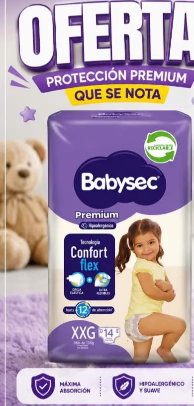 Imagen de Babysec XXG 112 pañales