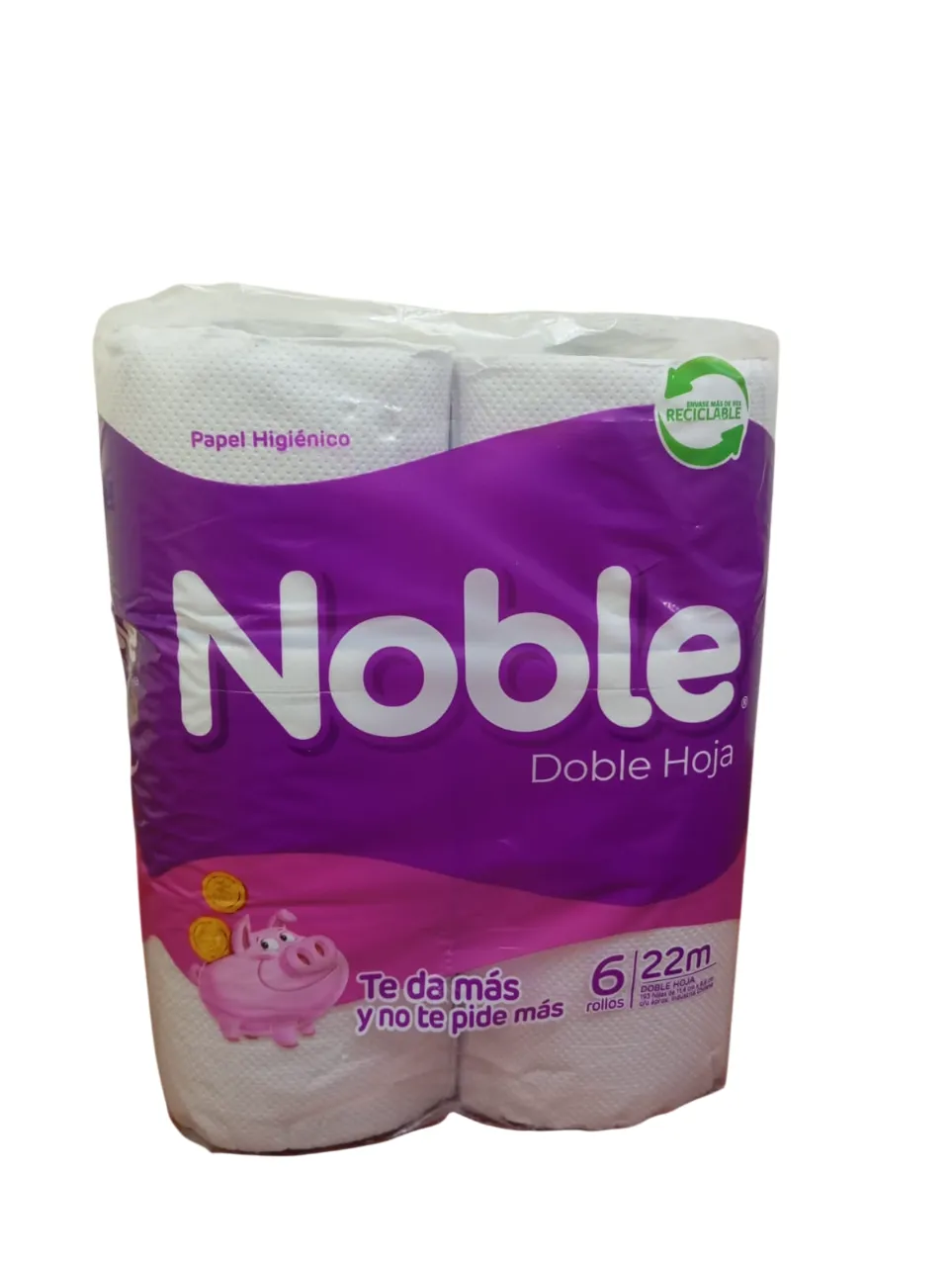 Imagen de Papel higiénico Noble 6 rollos 22m
